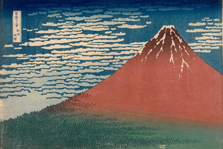 Katsushika Hokusai Mount Fuji in Clear Weather (nn03) oil painting image